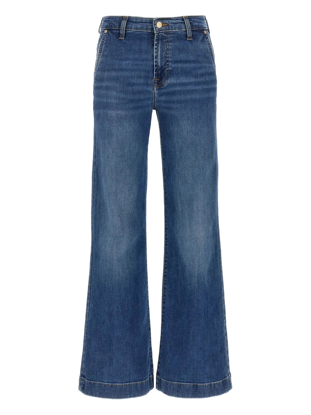 7 For All Mankind  Dojo stonewashed high-waist jeans
