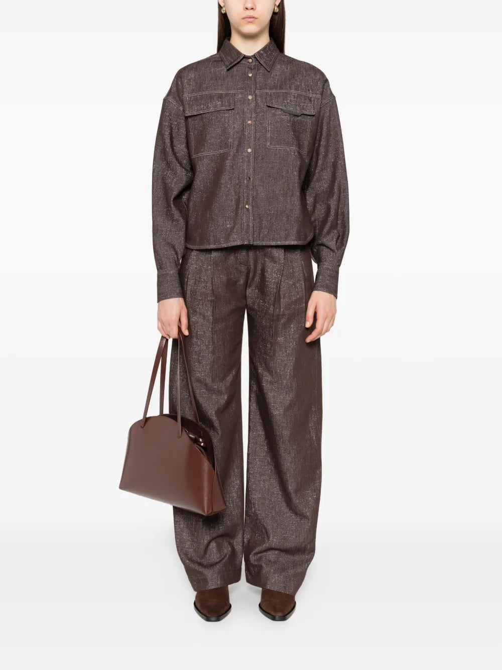 Brunello Cucinelli  double-pocket denim shirt