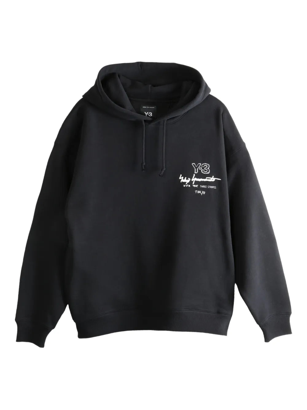Y-3 ADIDAS  logo-print hoodie