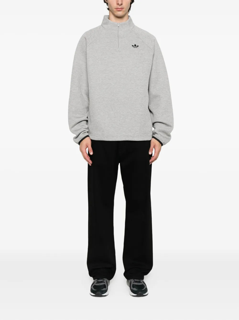 adidas  Spacer Drill half-zip side-stripe sweatshirt