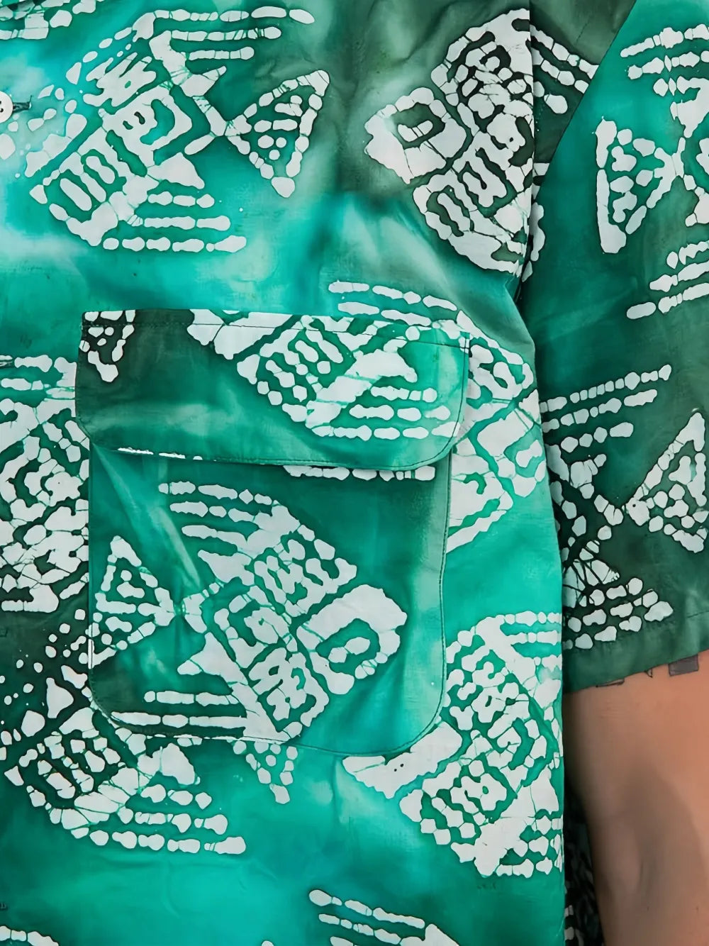 BEAMS PLUS  patterned cotton shirt
