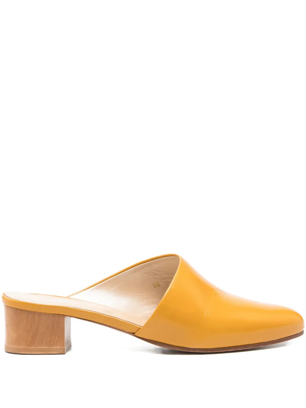 Anne Thomas  40mm Romero leather block-heel mules