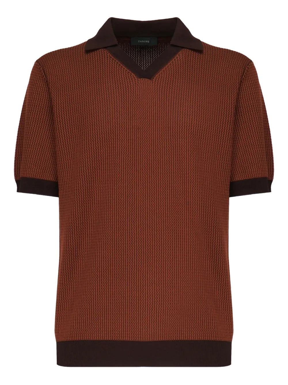 Zanone  waffle-knit polo shirt