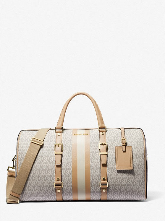 Bedford Travel Extra-Large Logo Stripe Weekender Bag