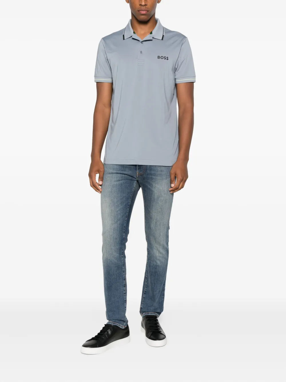 BOSS  logo-detail short-sleeve polo shirt