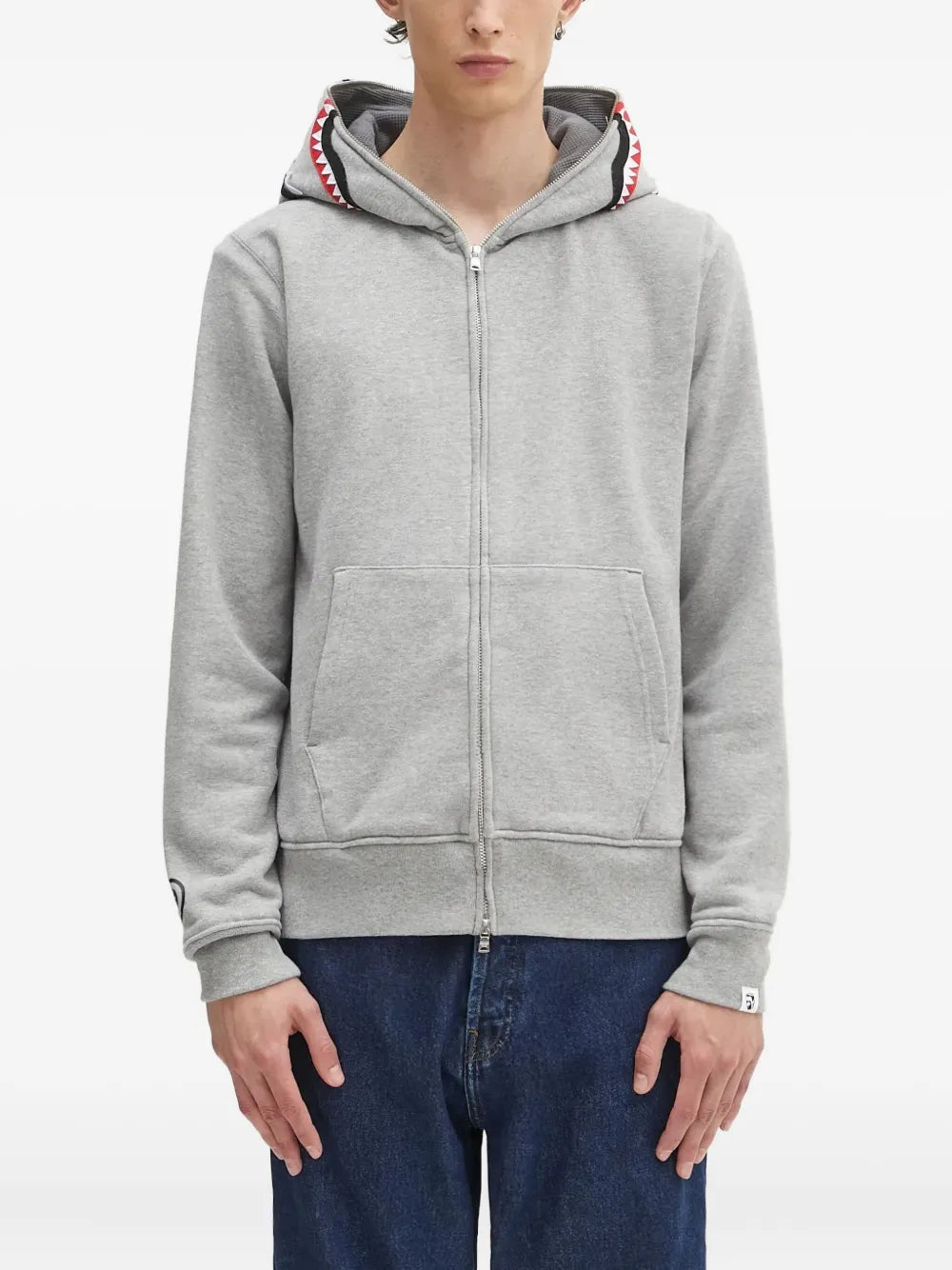 A BATHING APE®  shark-hooded zip-up sweatshirt