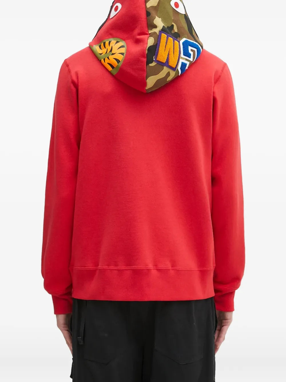 A BATHING APE®  shark-pattern hooded zip-up sweatshirt