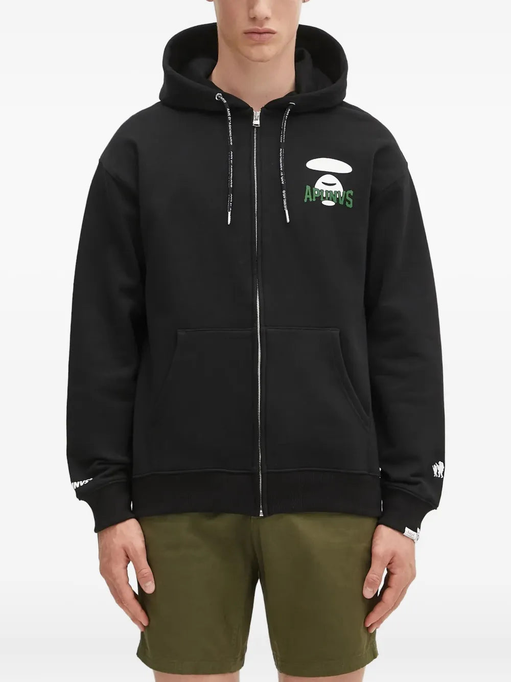 AAPE BY *A BATHING APE®  logo-print zip-up hoodie