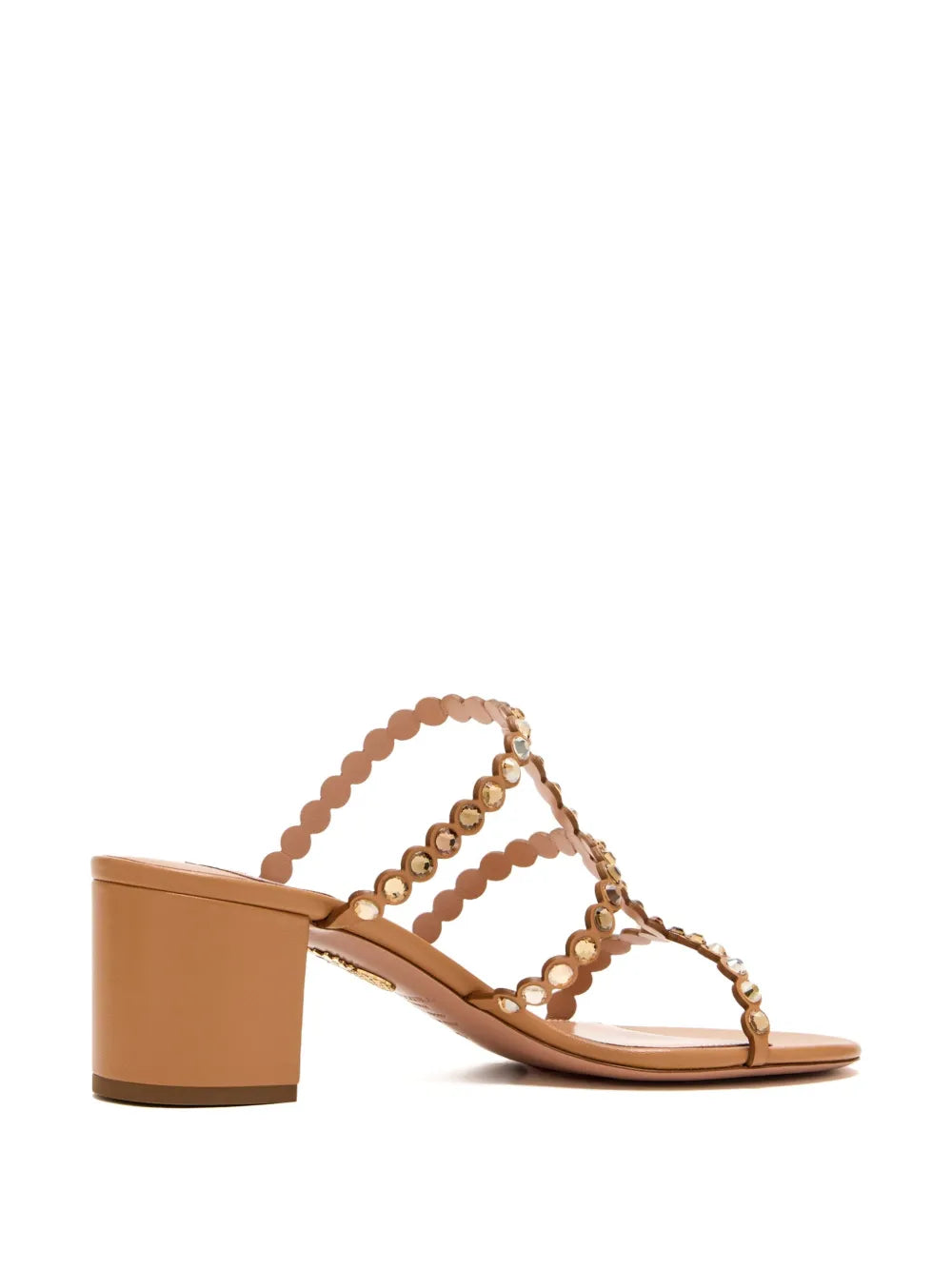 Aquazzura  50mm Tequila crystal-embellished block-heel sandals