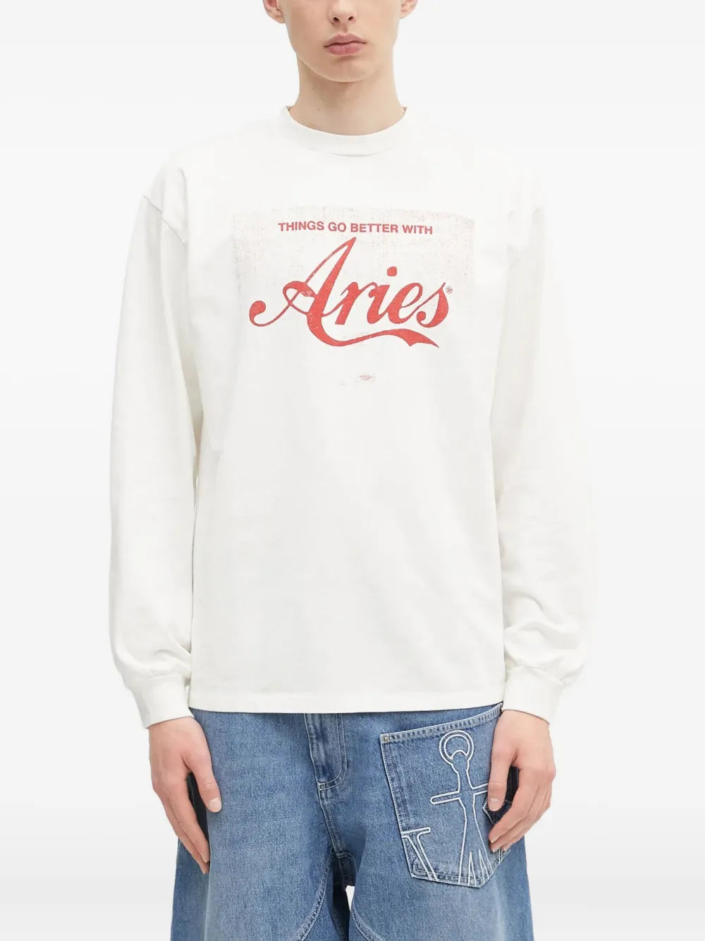 Aries  long-sleeve logo-print sweatshirt