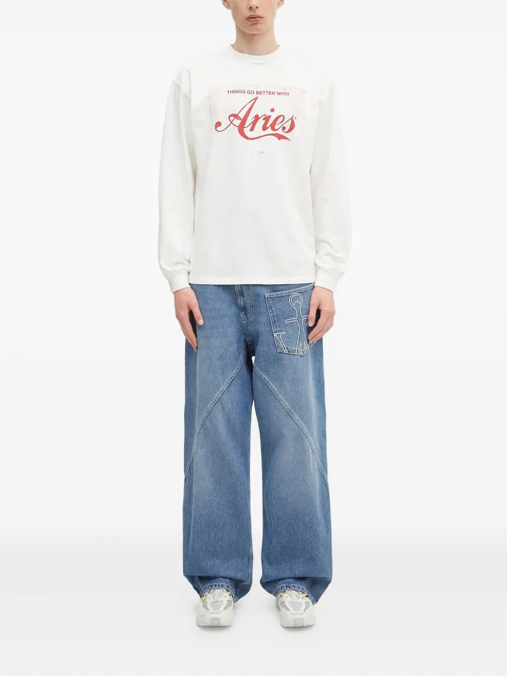 Aries  long-sleeve logo-print sweatshirt