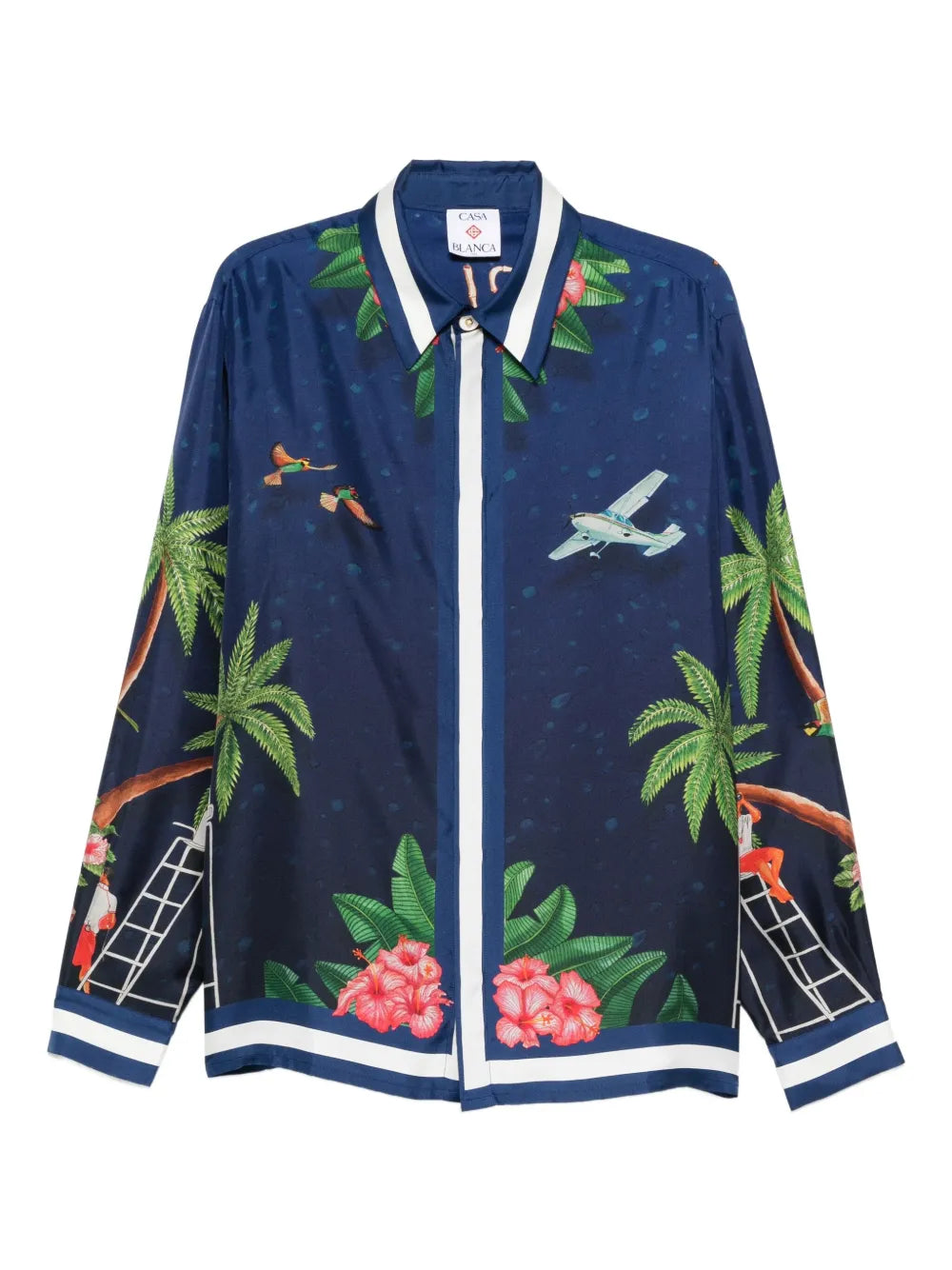 Casablanca  Surf Club Midnight silk shirt