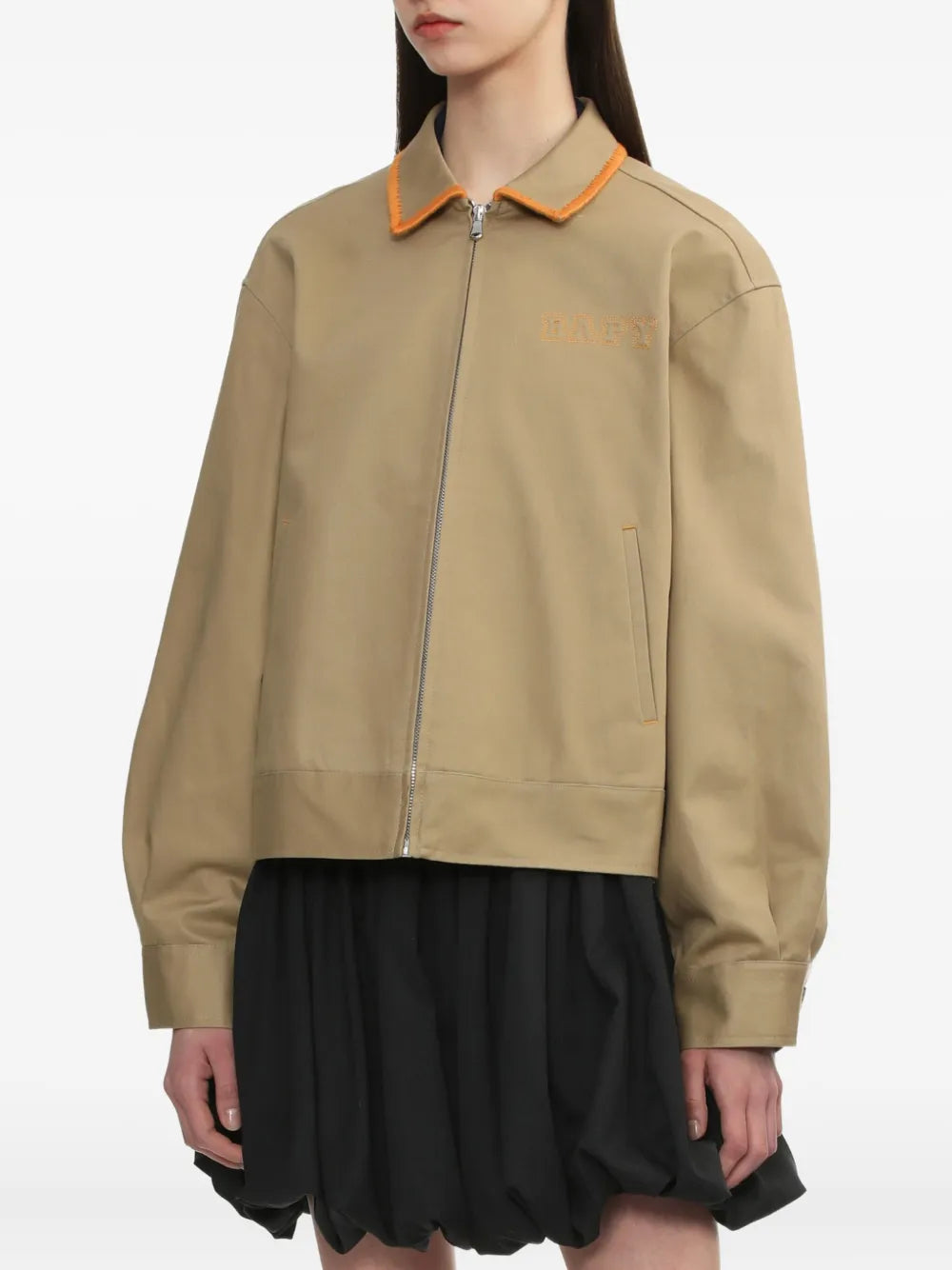 BAPY BY *A BATHING APE®  embroidered-collar zip-up jacket