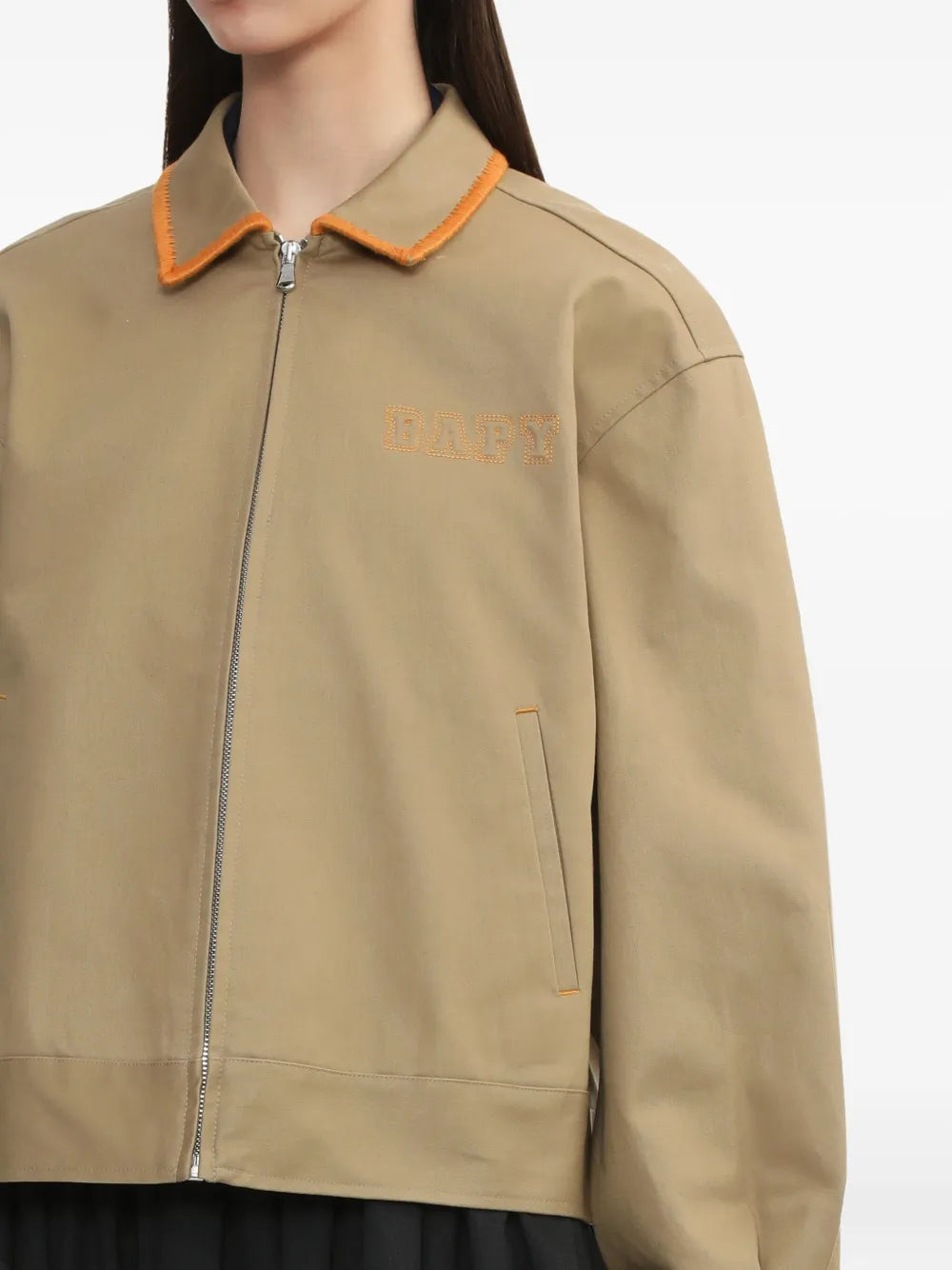 BAPY BY *A BATHING APE®  embroidered-collar zip-up jacket