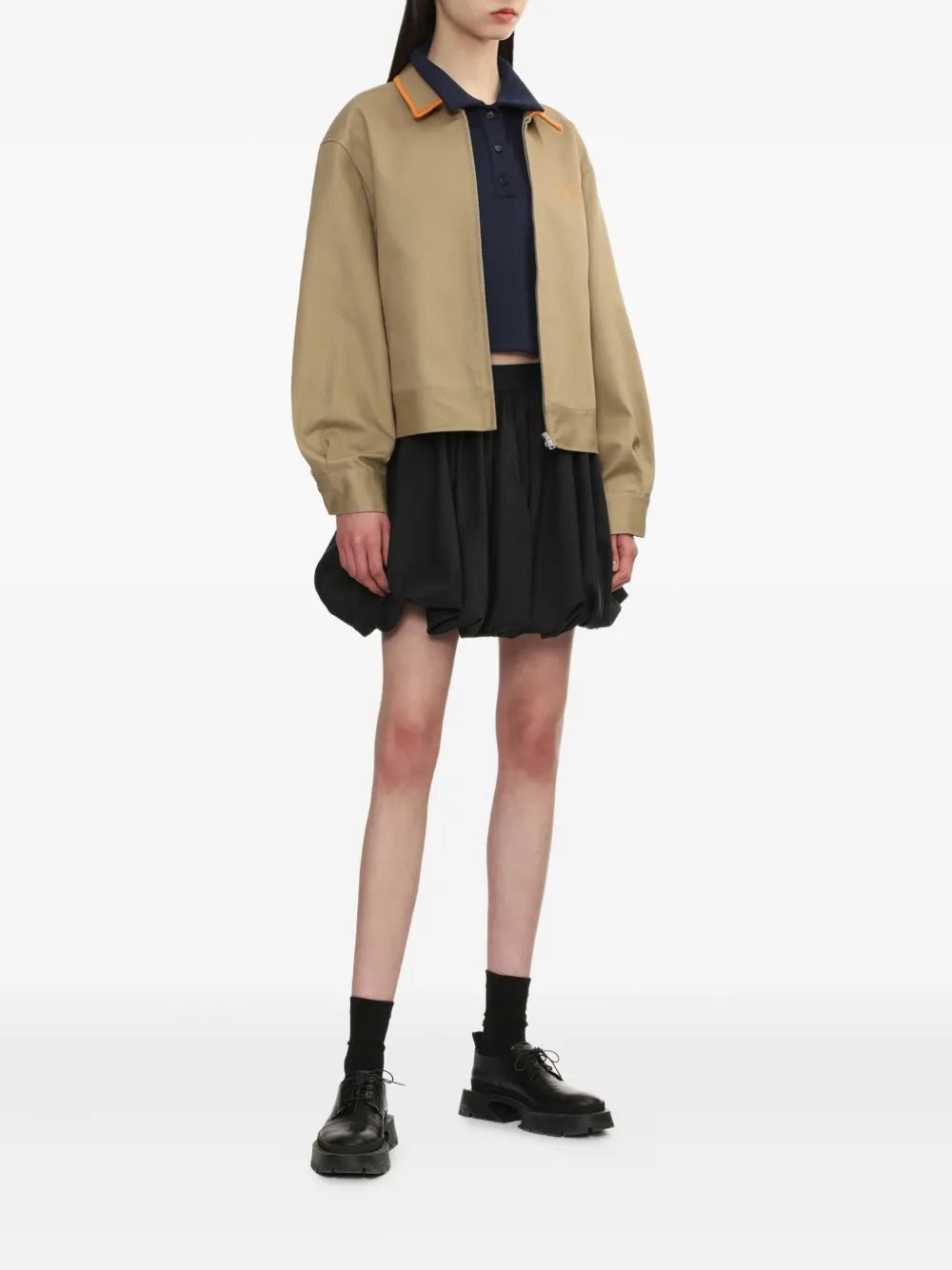 BAPY BY *A BATHING APE®  embroidered-collar zip-up jacket