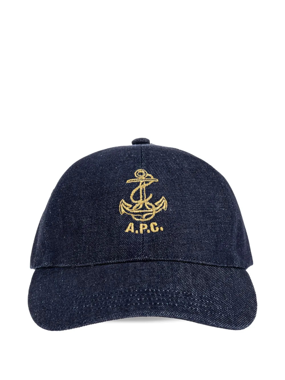 A.P.C. anchor-embroidered denim cap