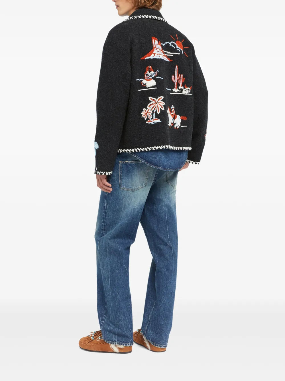 Alanui  embroidered chain-trimmed jacket