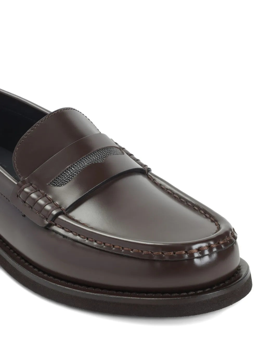 Brunello Cucinelli  penny-strap leather loafers