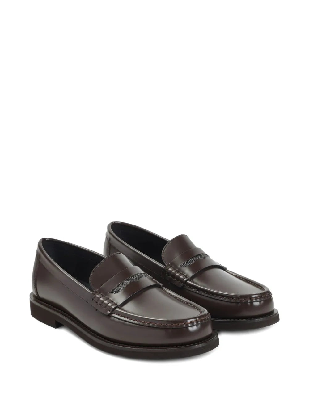 Brunello Cucinelli  penny-strap leather loafers