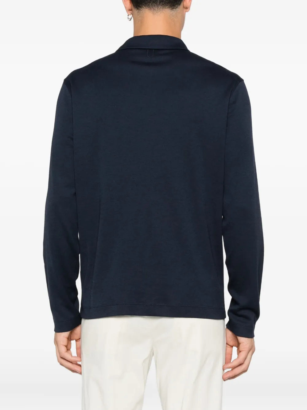 Canali zip-neck long-sleeve sweater