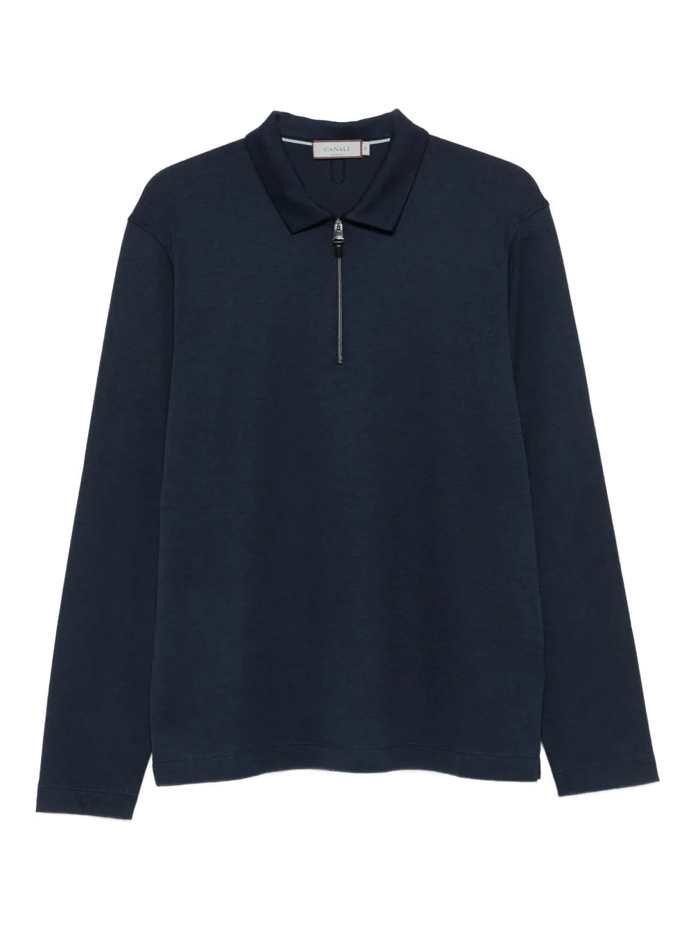 Canali  zip-neck long-sleeve sweater