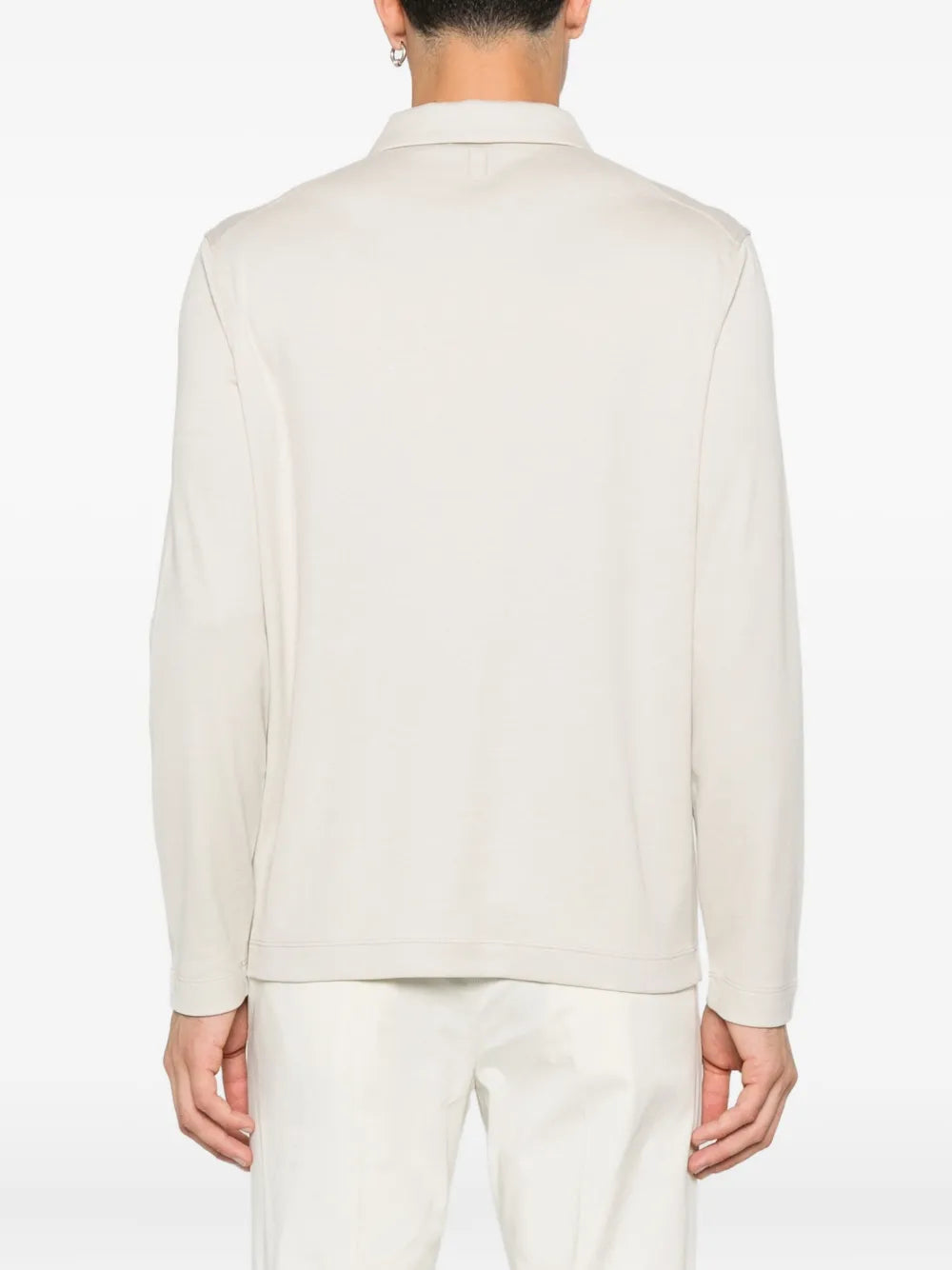 Canali zip-neck polo sweater
