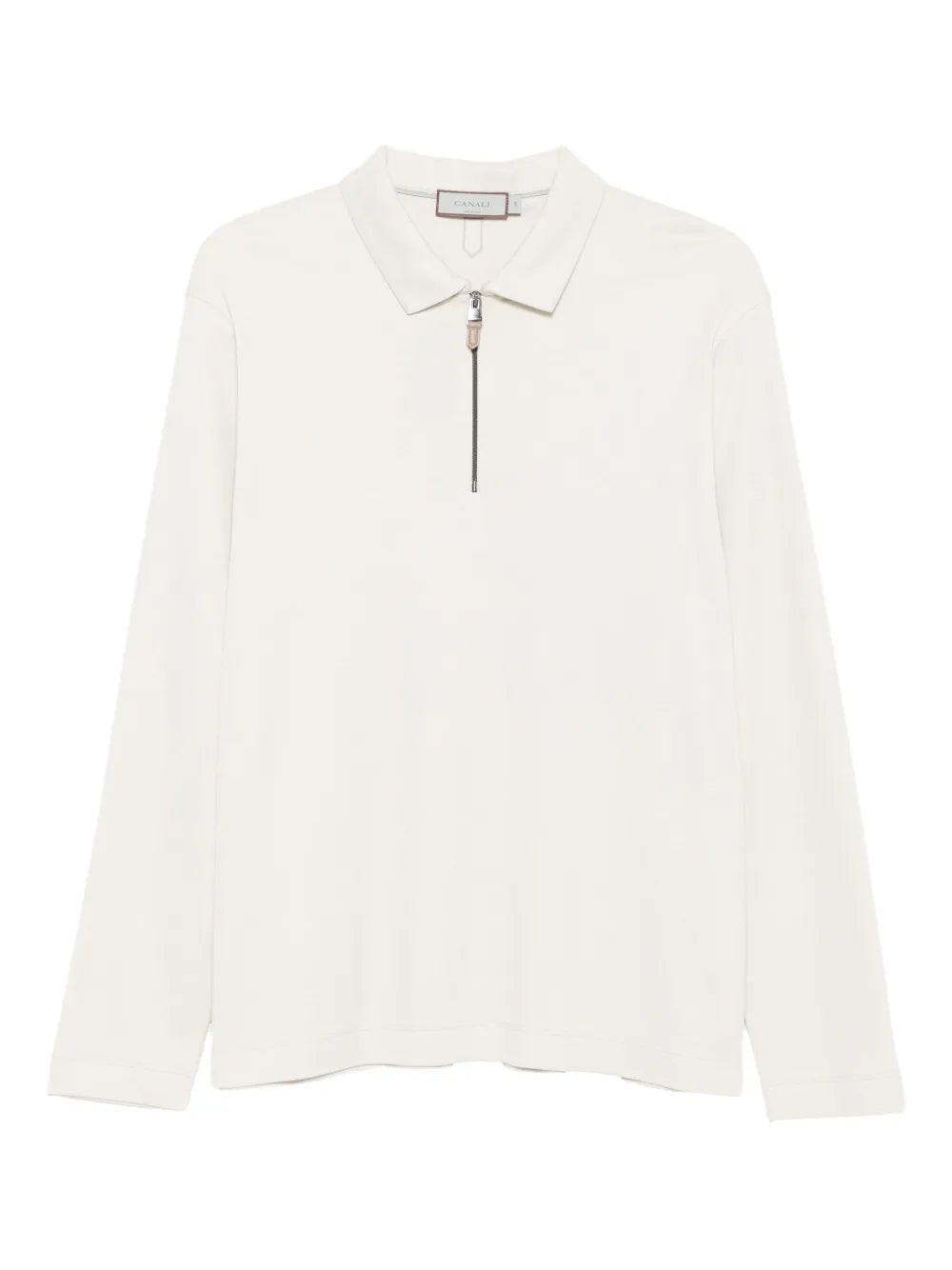 Canali zip-neck polo sweater