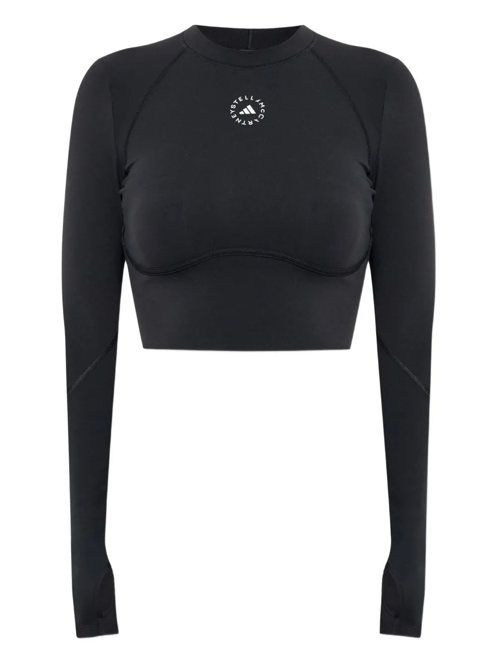 adidas by Stella McCartney  logo-detail long-sleeve top
