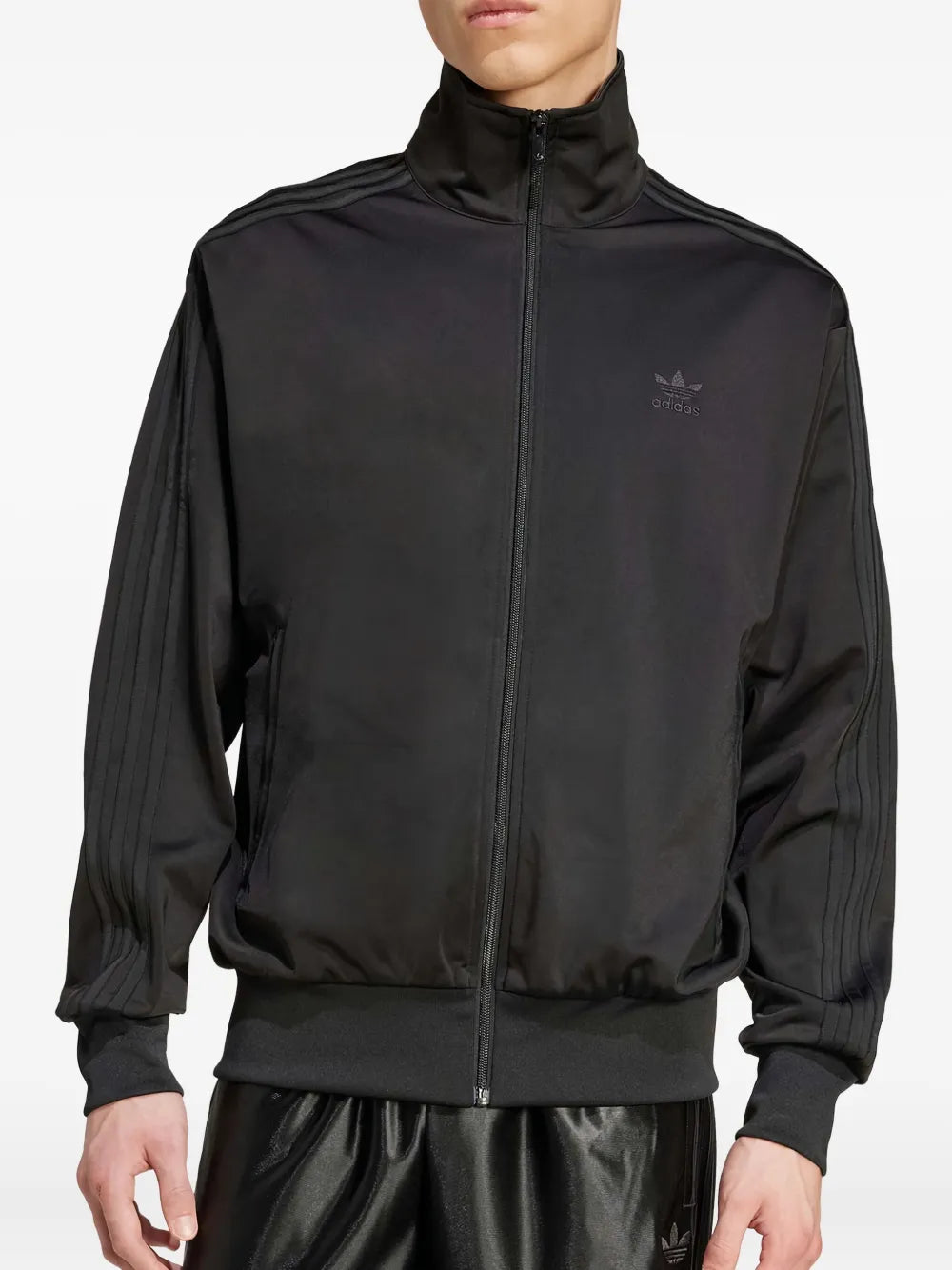 adidas three-stripe zip-up sweatshirt