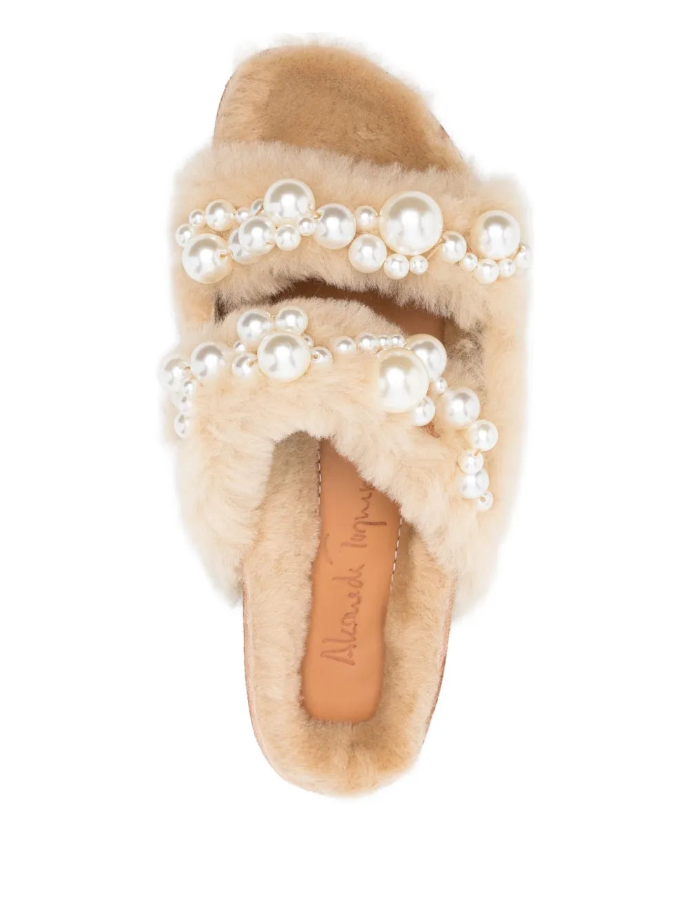 Alameda Turquesa  Mimi faux-pearl embellished sandals