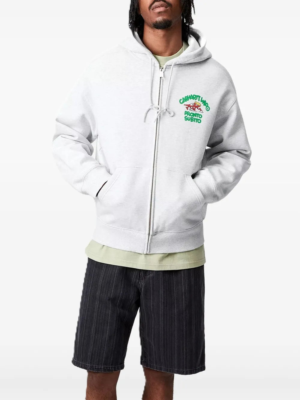Carhartt WIP  Pronto Subito-print zip-up hoodie