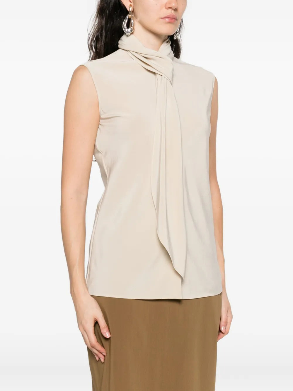 Alberta Ferretti sleeveless tie-neck top - Image 3