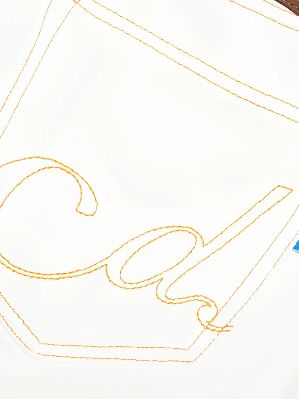 Advisory Board Crystals logo-embroidered jeans - Image 3