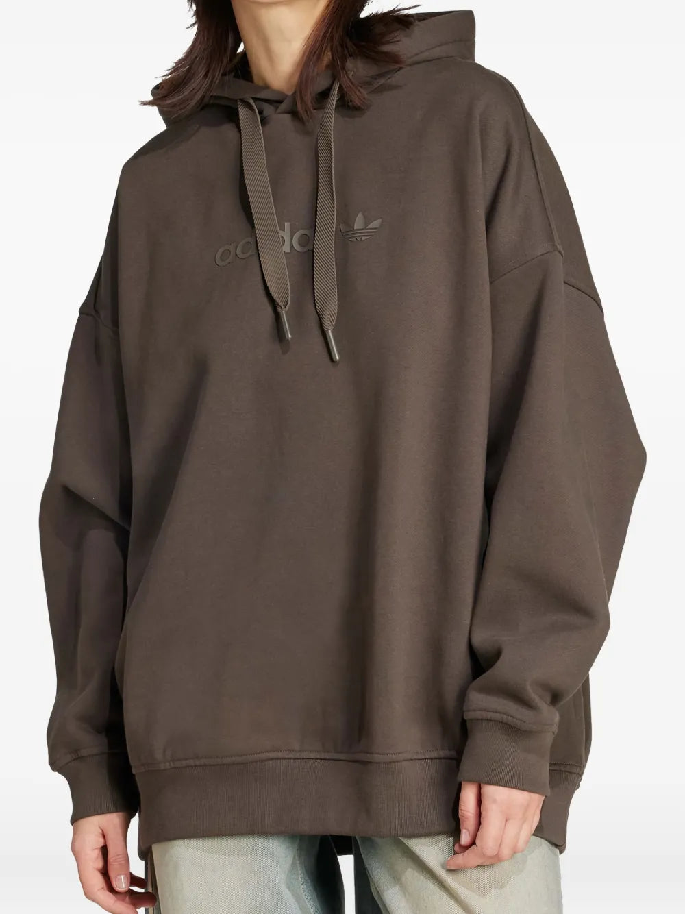 adidas logo long-sleeves cotton hoodie