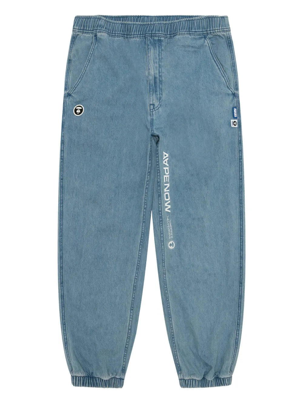 AAPE BY *A BATHING APE®  logo-appliqué elasticated regular jeans