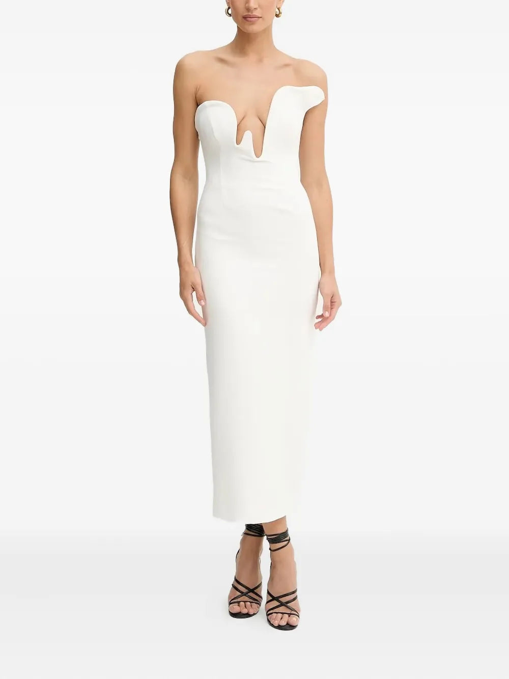 Bardot  sweetheart-neckline midi dress