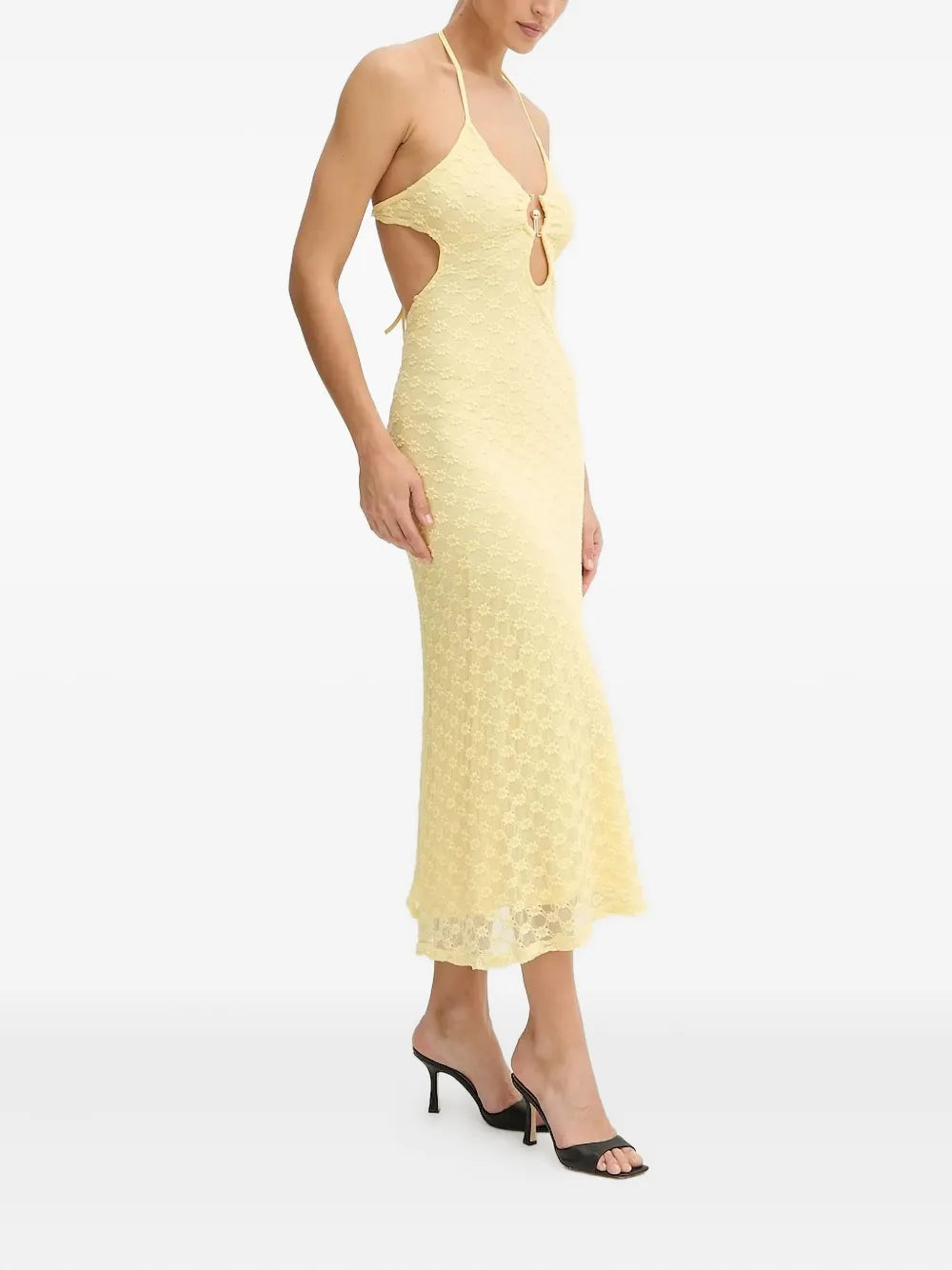 Bardot  Rosala halter-neck floral-lace dress