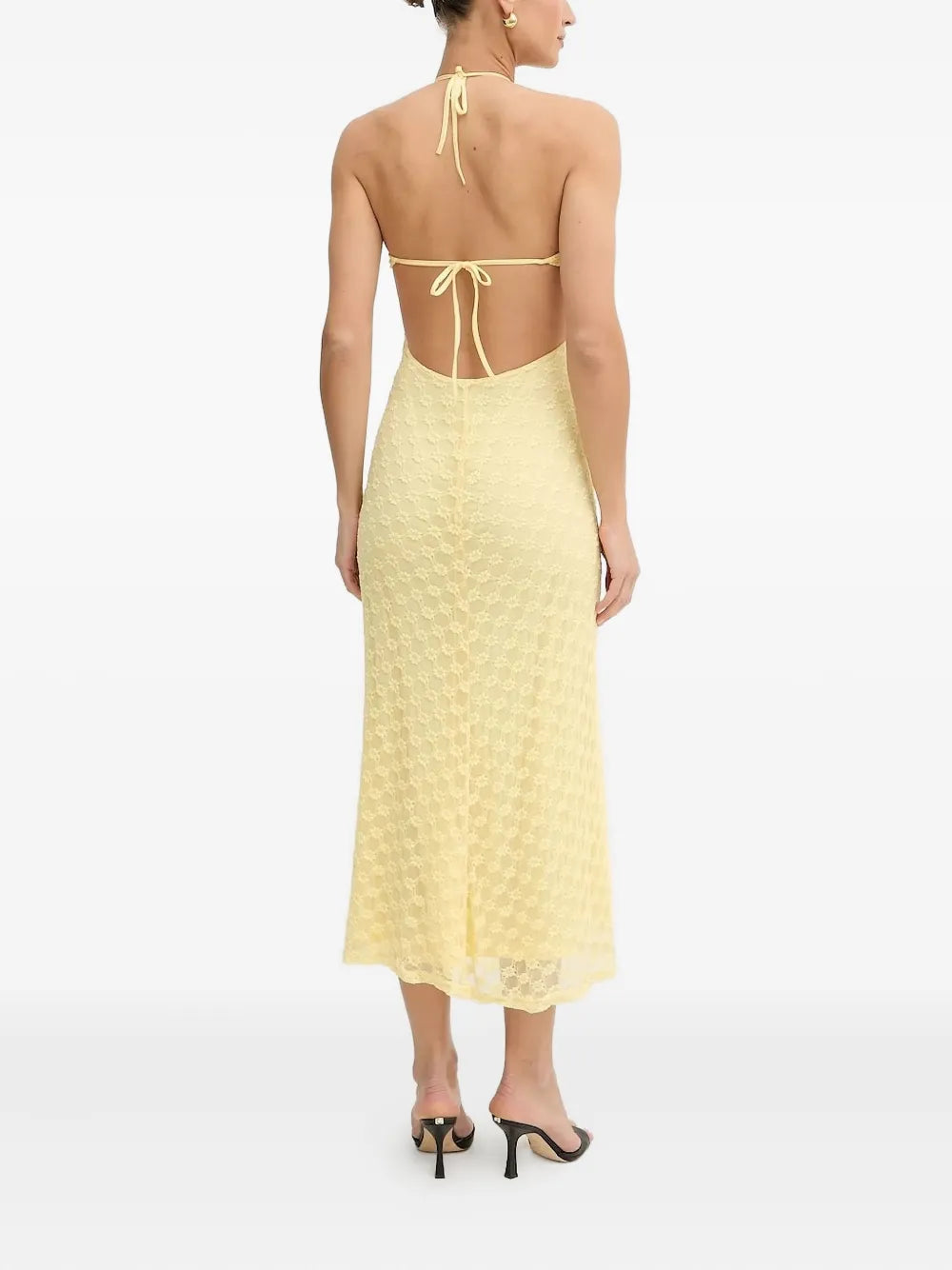 Bardot  Rosala halter-neck floral-lace dress