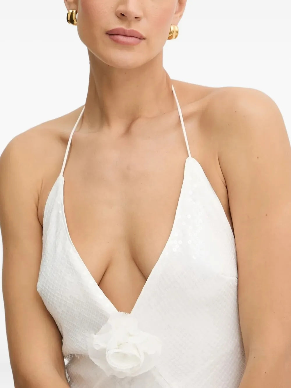 Bardot  v-neck sequin maxi dress