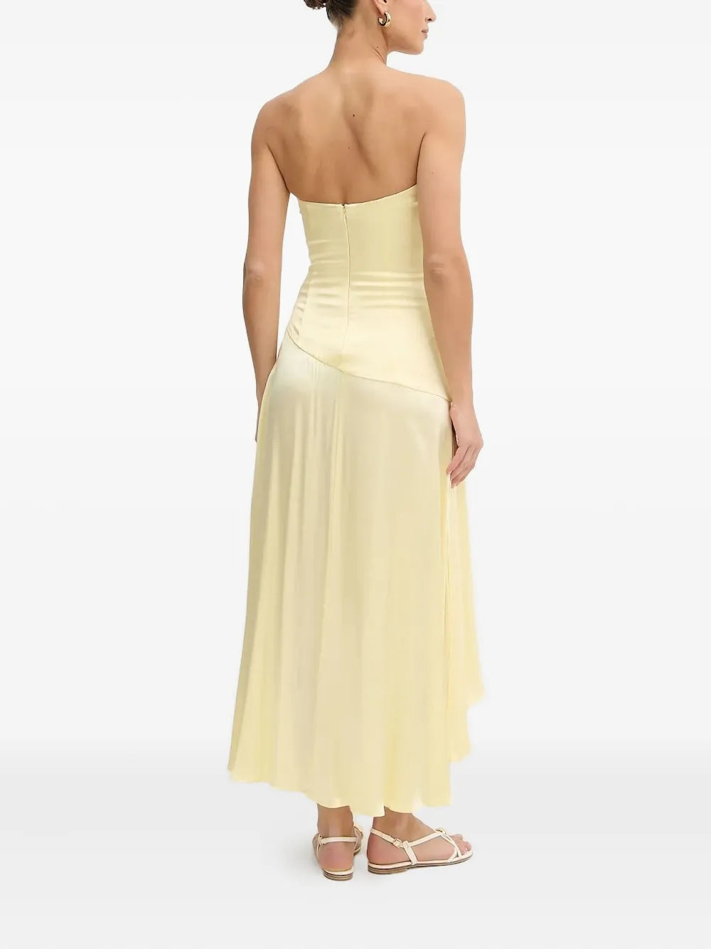 Bardot  strapless ruffled asymmetric dress
