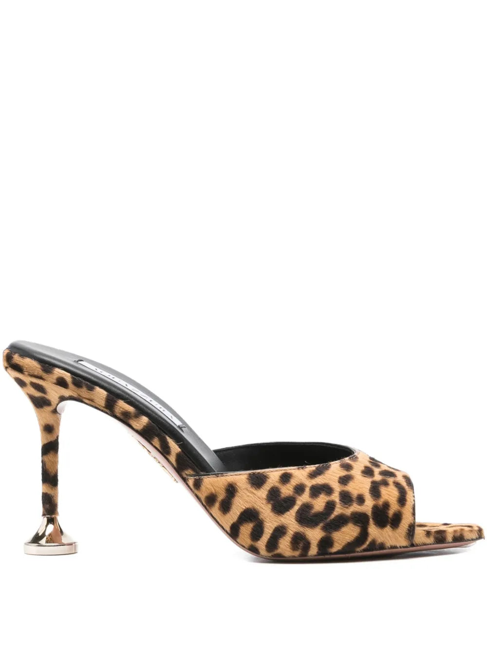 Aquazzura  95mm leopard-print heeled mules