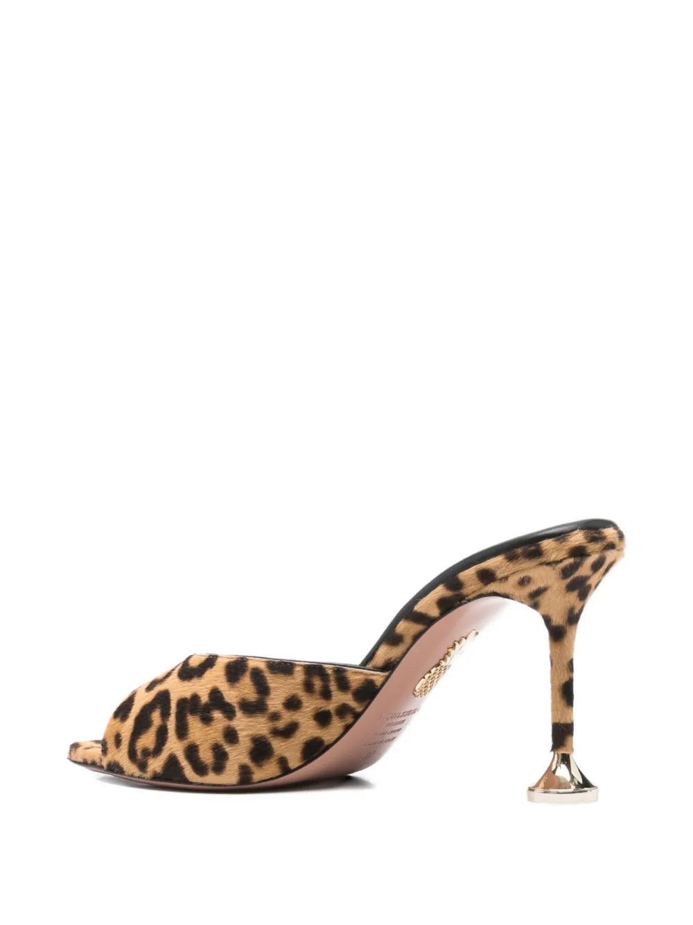 Aquazzura  95mm leopard-print heeled mules