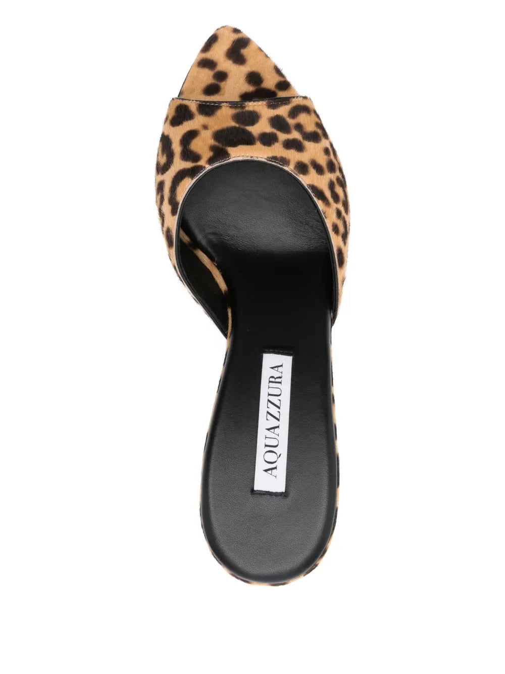 Aquazzura  95mm leopard-print heeled mules