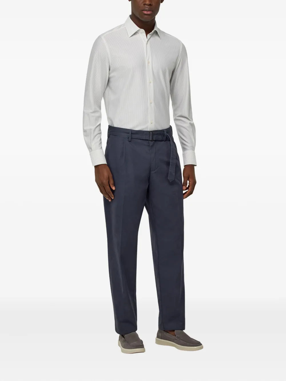 Boggi Milano  belted pleated trousers