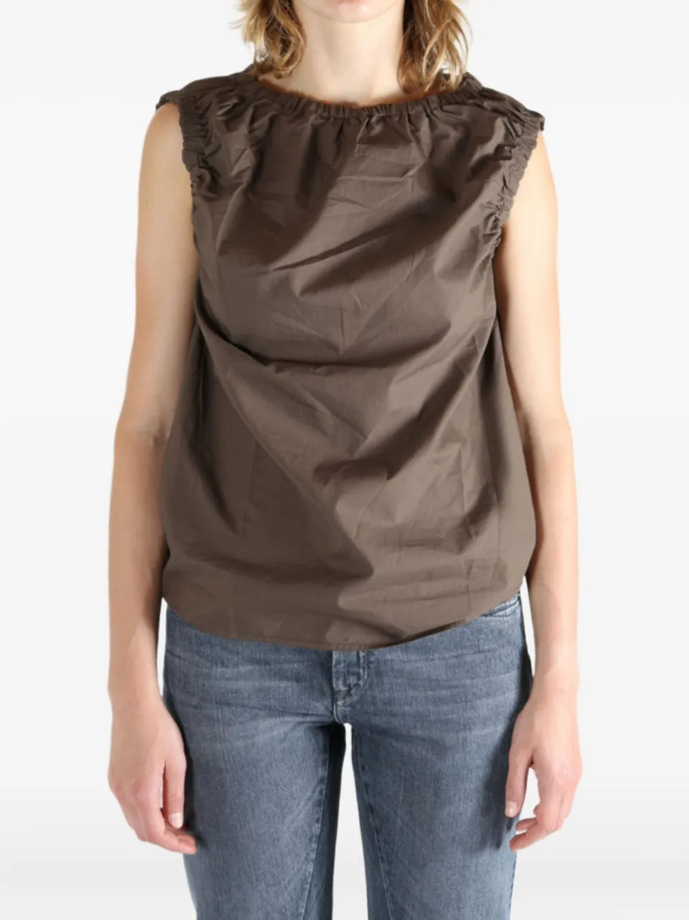 Baserange gathered-sleeve top - Image 3