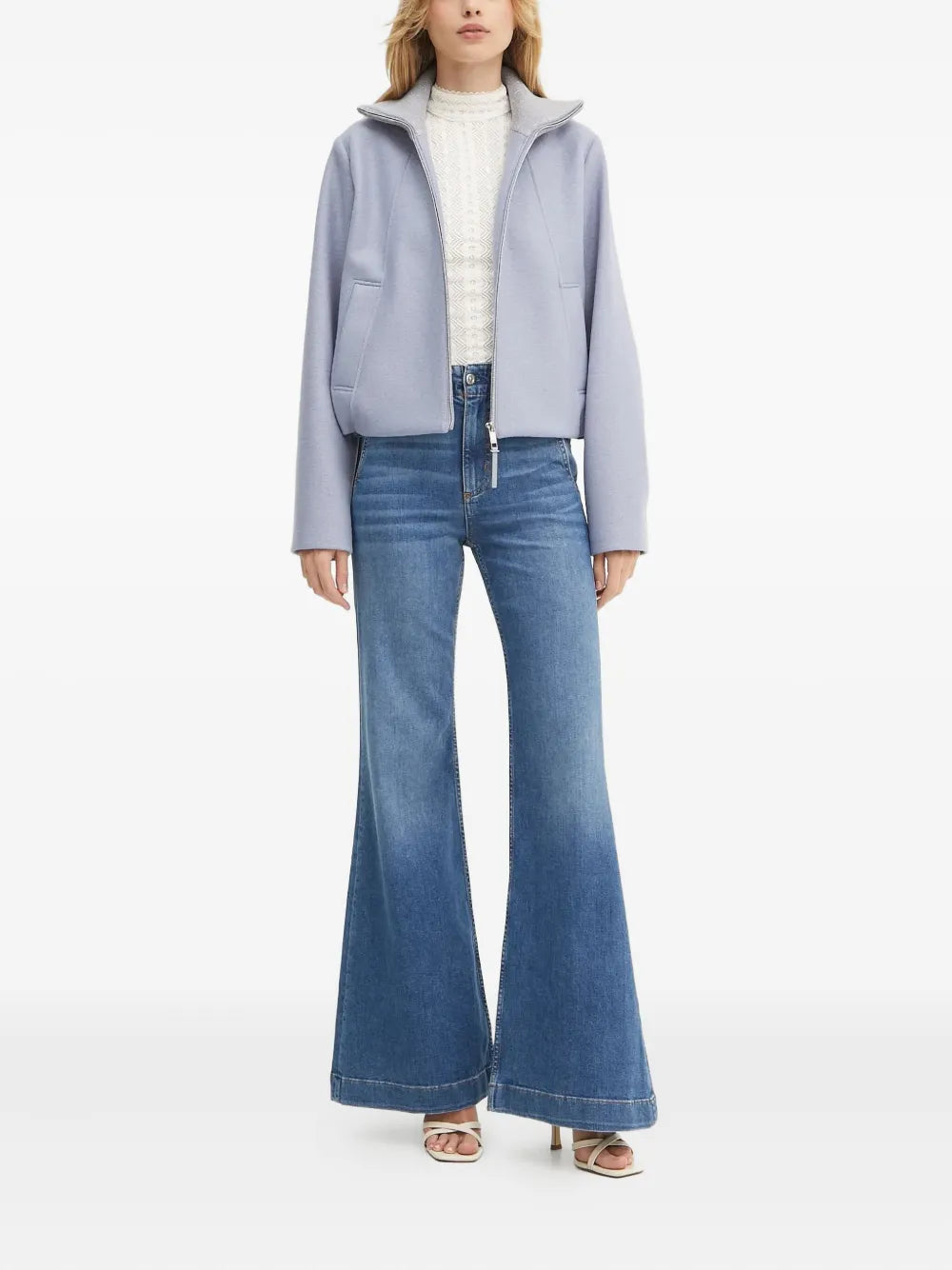 BOSS  high-neck zip-front jacket