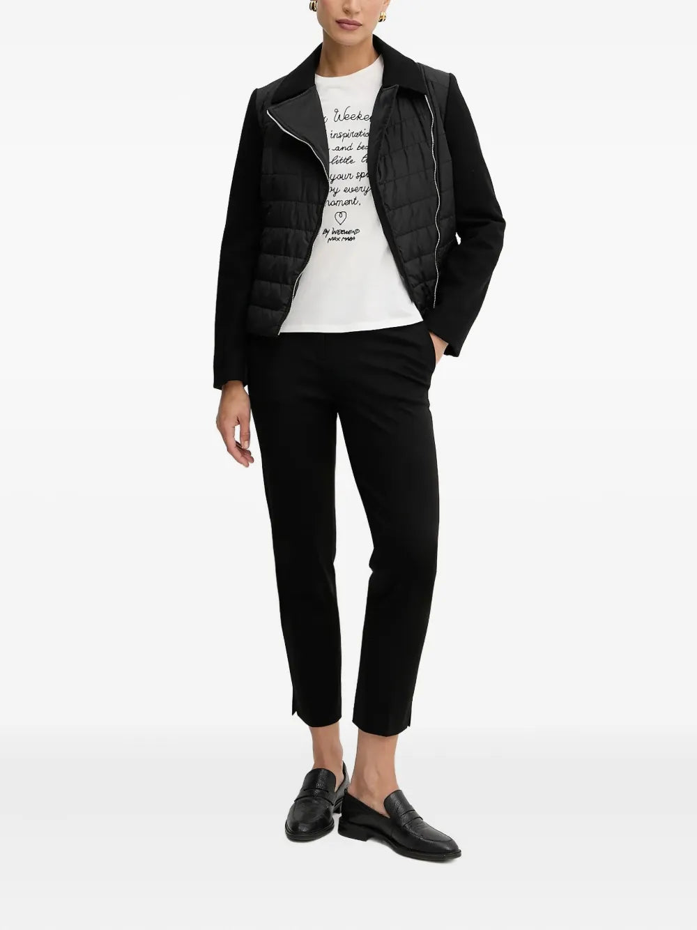 BOSS quilted panelled jacket