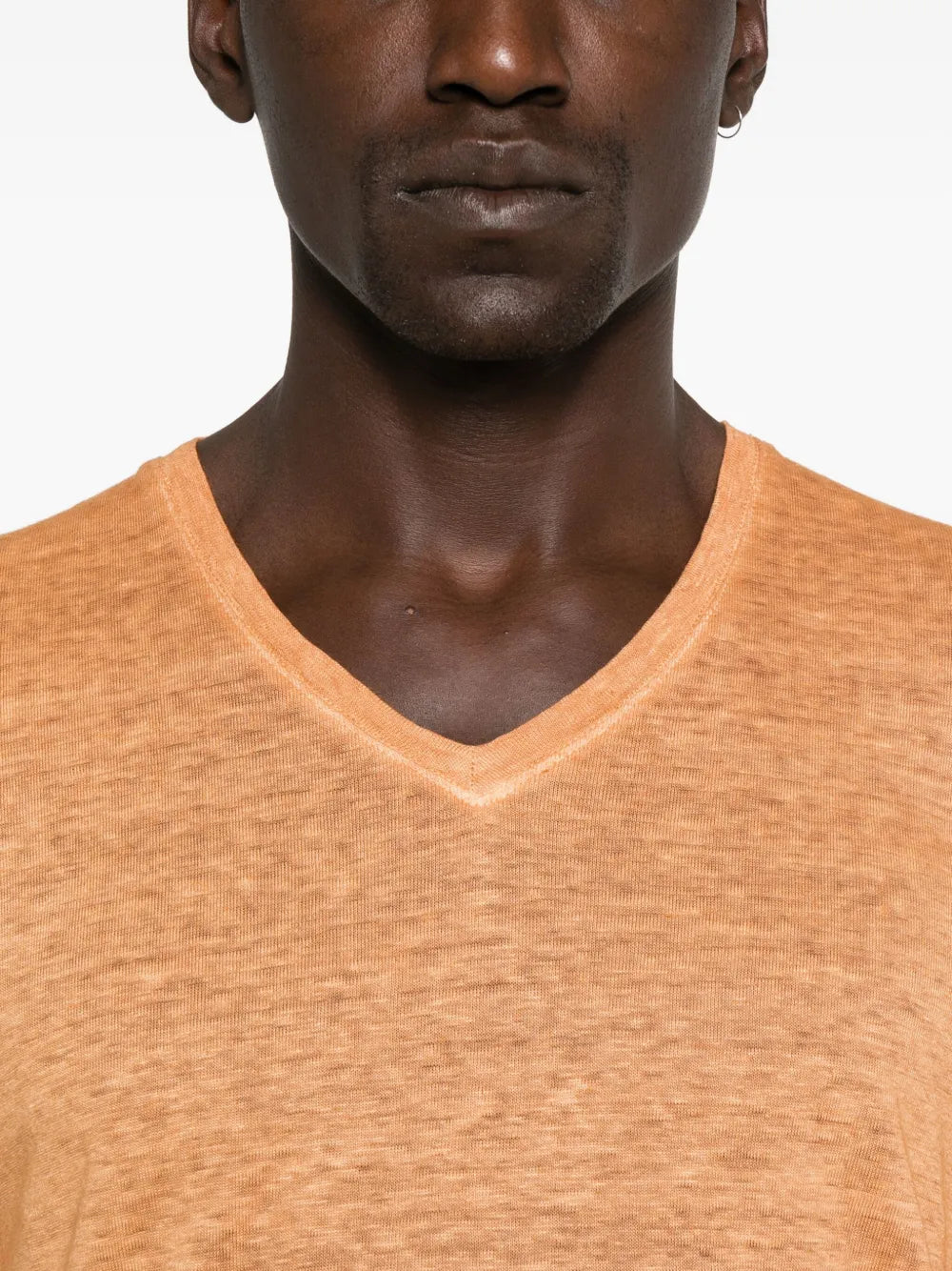 120% Lino  V-neck short-sleeve T-shirt