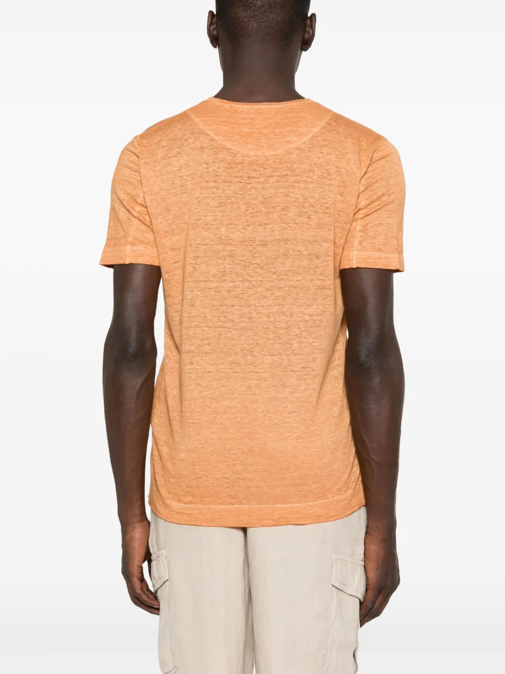 120% Lino  V-neck short-sleeve T-shirt