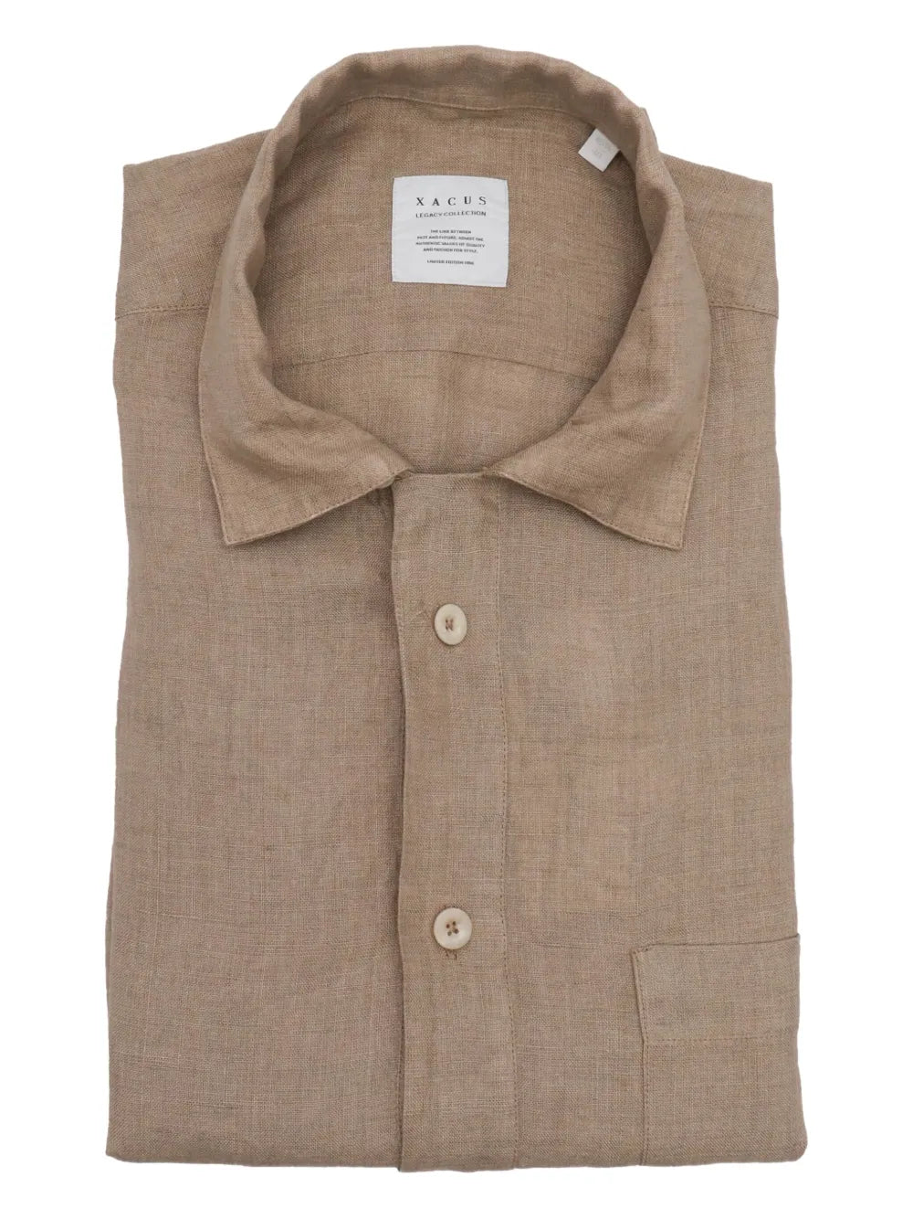 Xacus linen button-fastening shirt
